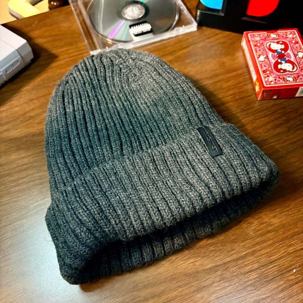 Ben Sherman Ribbed Beanie Gray Sherpa Lined BSH2P399